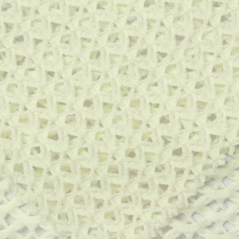 Cream Openwork-Diamond Jersey Knit, Nylon