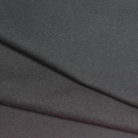 Polyester Stretch Rib Knit Fabric, 300 gsm, 90 cm — Grey