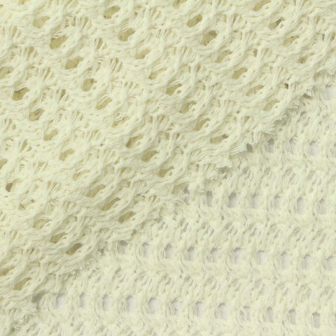 Cream Openwork Jacquard, Poly-Cotton