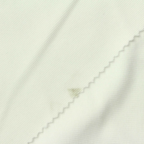Polyester Stretch Rib Knit Fabric, 370 gsm, 180 cm — White