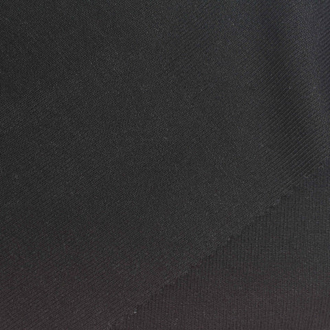 Black Rib Knit, Cotton-Poly