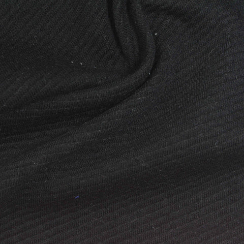 Black Textured Jacquard, Poly-Cotton