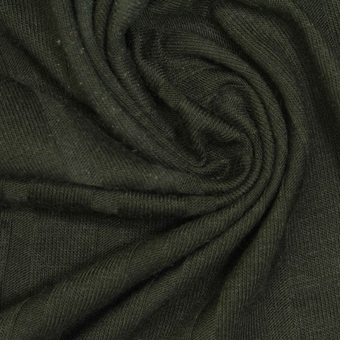Polyester Viscose Rib Knit Fabric, 190 gsm, 180 cm — Green