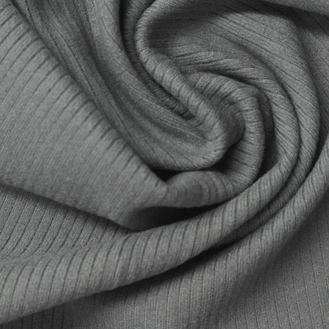 Polyester Stretch Knit Fabric, 260 gsm, 185 cm — Grey