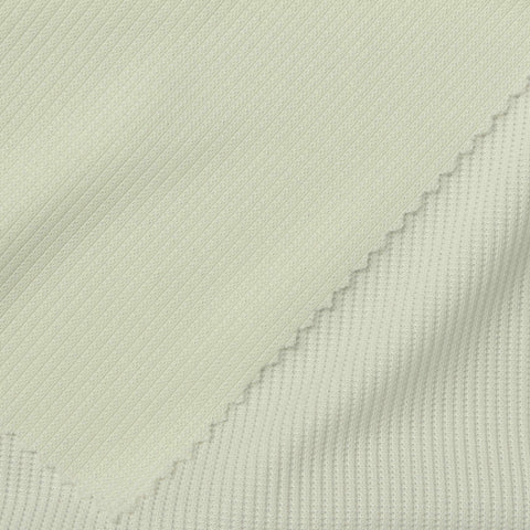 White Ribbed Rib Knit, Polyester