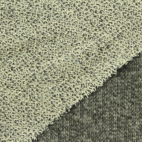 Light Grey Marl French Terry, Cotton-Poly, 220 gsm
