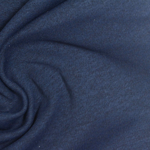 Dark Blue Marl French Terry, Polyester, 280 gsm