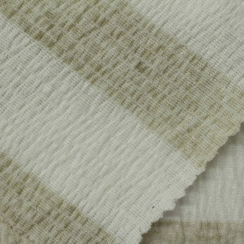 Striped Polyester Stretch Crepe Fabric, 170 gsm, 125 cm — White