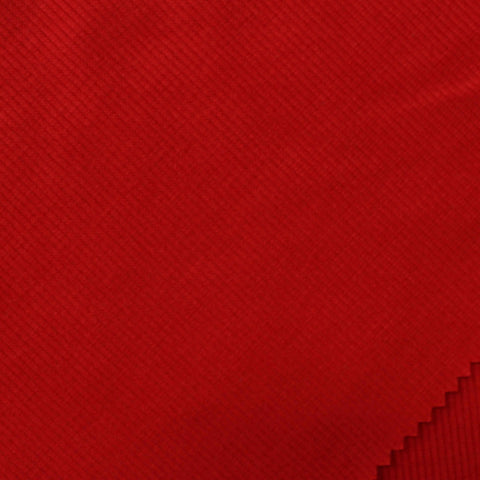 Polyester Viscose Stretch Rib Knit Fabric, 260 gsm, 135 cm — Red, ref EF-219264