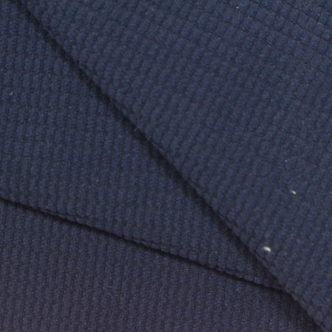 Dark Navy Textured-Grid Chenille, Polyester