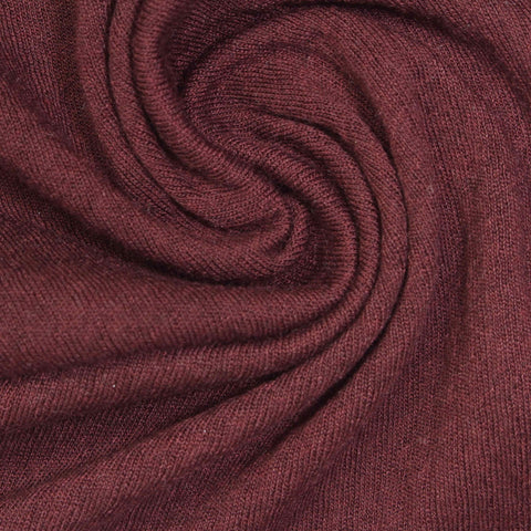 Red Marl Interlock Knit, Poly-Viscose, 210 gsm