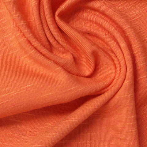 Orange Marl Jersey Knit, Poly-Viscose, 200 gsm
