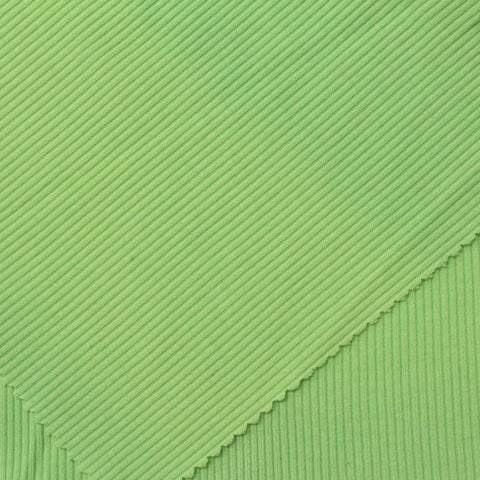 Light Green Rib Knit, Poly-Cotton