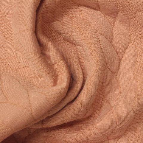 Jacquard Polyester Stretch Rib Knit Fabric, 280 gsm, 165 cm — Orange