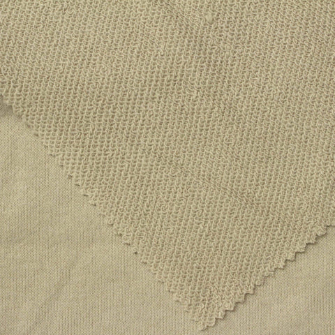 Polyester Cotton French Terry Fabric, 260 gsm — Khaki