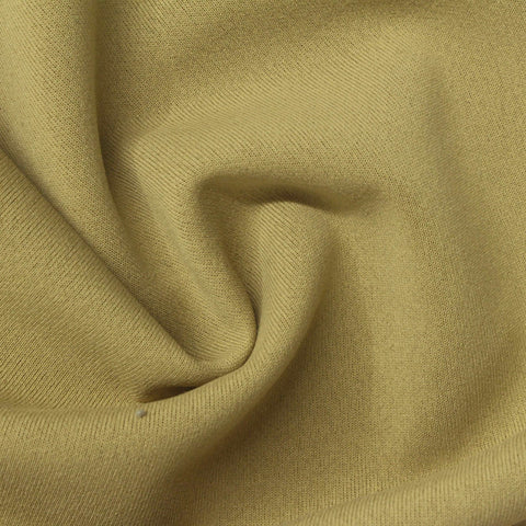 Polyester Stretch Scuba Knit Fabric, 220 gsm, 185 cm — Khaki