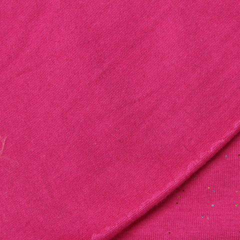 Pink Glitter-Dot Jersey Knit, Cotton, 165 gsm