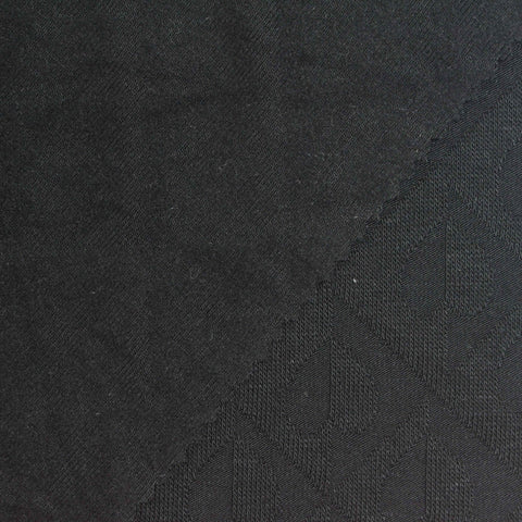 Dark Grey Tone-on-Tone Pointelle Knit, Viscose-Acrylic