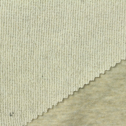Beige Marl French Terry, Cotton-Poly