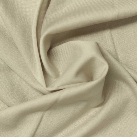 Polyester Stretch Milk Silk Knit Fabric, 120 gsm, 170 cm — Beige