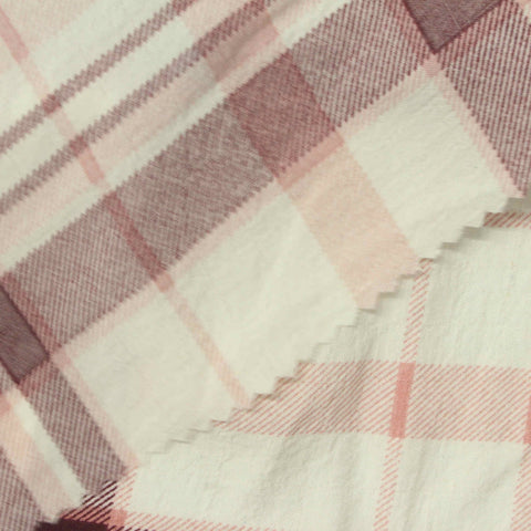 Cream Bold-Plaid Woven, Polyester