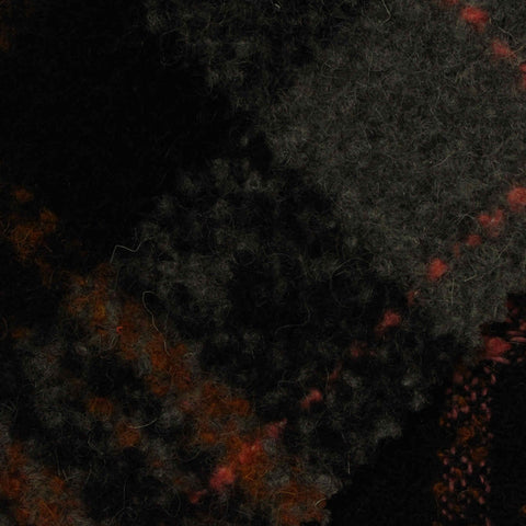 Dark Grey Plaid Rib Knit, Acrylic