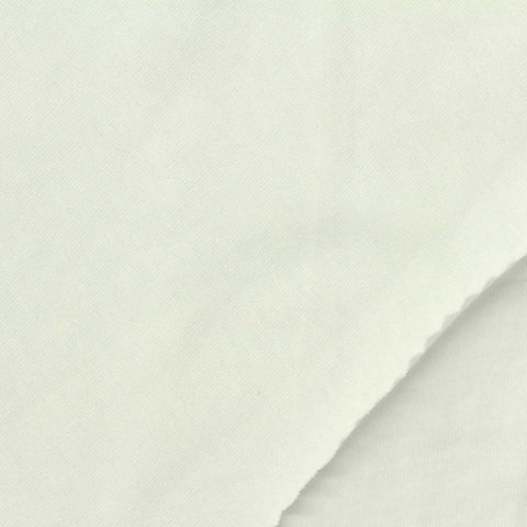 100% Cotton Jersey Knit Fabric, 160 gsm, 185 cm — White