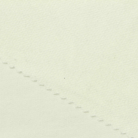 Polyester Viscose Stretch French Terry Fabric, 260 gsm, 165 cm — White