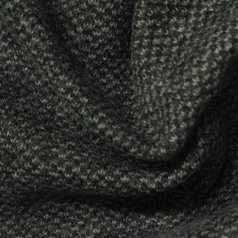 Dark Grey Marl Interlock Knit, Polyester, 290 gsm, 155 cm