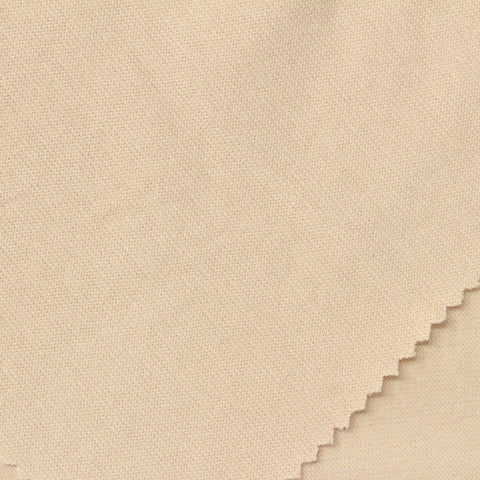 Polyester Viscose Stretch Rib Knit Fabric, 260 gsm, 180 cm — Beige