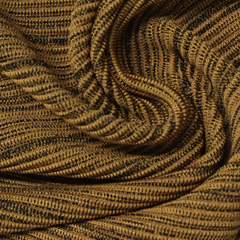 Brown Marl Interlock Knit, Poly-Nylon
