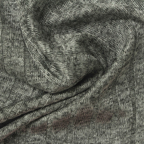 Heather Grey Marl Chunky Knit, Polyester, 220 gsm