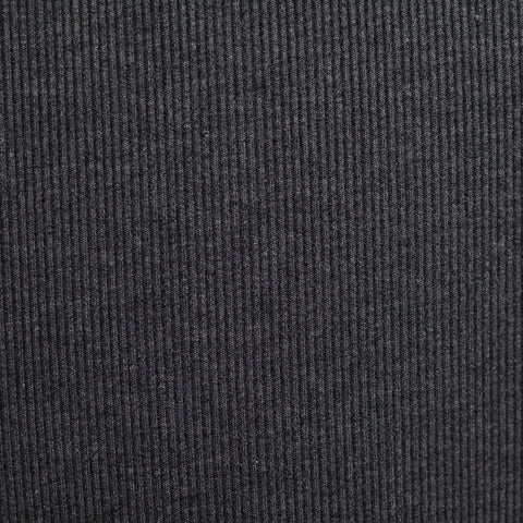 Charcoal Heather Rib Knit, Polyester