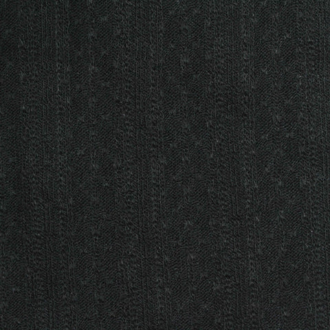 Black Textured-Chevron Rib Knit, Viscose