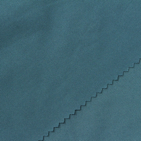Polyester Stretch Piqué Knit Fabric, 170 gsm, 153 cm — Blue