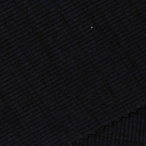 Black Rib Knit, Poly-Cotton