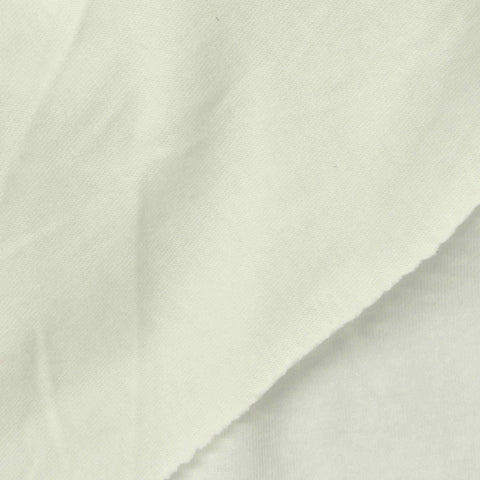 Cotton Polyester Jersey Knit Fabric, 130 gsm, 155 cm — White