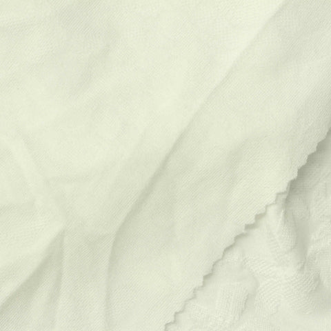 Cream Tone-on-Tone Floral Pointelle Knit, Polyester, 261 gsm