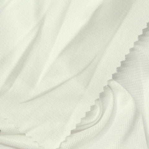 100% Polyester Interlock Knit Fabric, 130 gsm, 180 cm — White