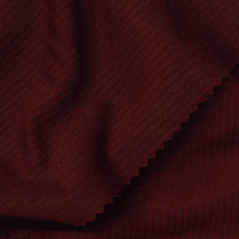 Viscose Polyester Stretch Rib Knit Fabric, 300 gsm, 150 cm — Red