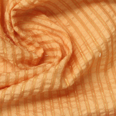 Peach Vertical-Stripe Woven, Polyester