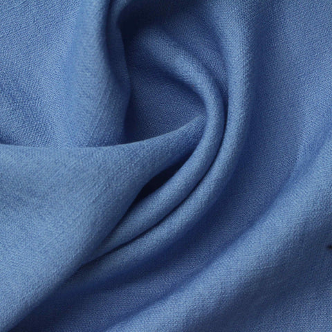 Slub Viscose Polyester Woven Fabric, 115 gsm, 148 cm — Blue