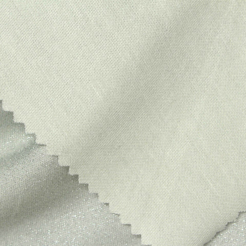 Viscose Nylon Metallic Scuba Knit Fabric, 199 gsm, 188 cm — Grey