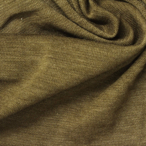 Olive Heather Rib Knit, Poly-Tencel Lyocell
