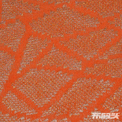 Acrylic Metallic Chunky Knit Fabric, 135 gsm, 150 cm — Red