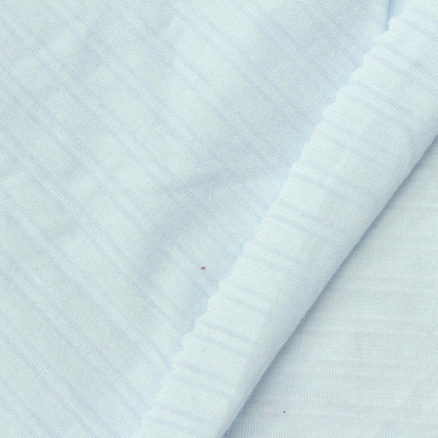 Striped 100% Cotton Knit Fabric, 130 gsm, 170 cm — Blue