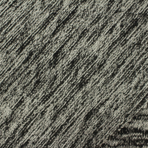 Black Heathered-Marl Chunky Knit, Viscose-Poly, 240 gsm, 140 cm