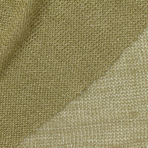 Pale Gold Textured Jersey Knit, Viscose-Metallic