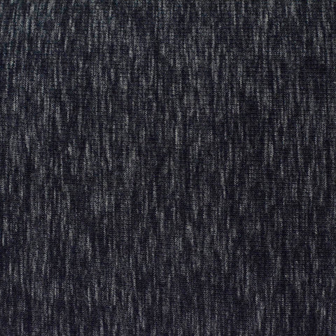 Dark Grey Marl Rib Knit, Cotton, 303 gsm