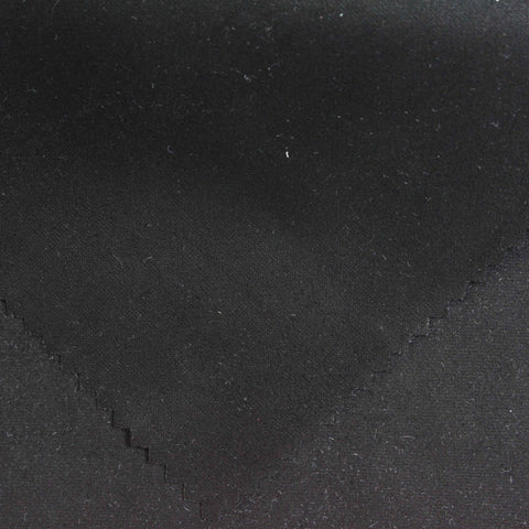 Polyester Stretch Faux Suede Fabric, 235 gsm — Black